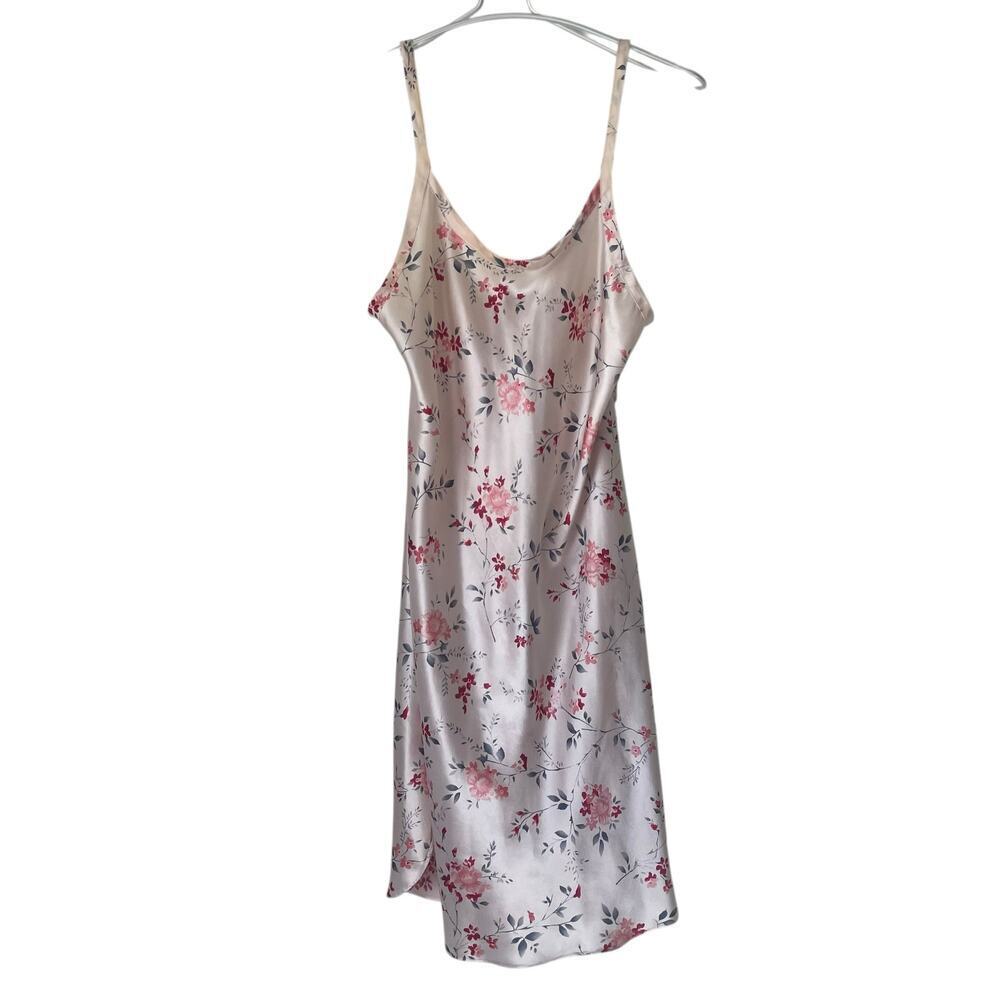 Gilligan & O’Malley Slip Dress Short Pink Floral Print Size Medium Vintage